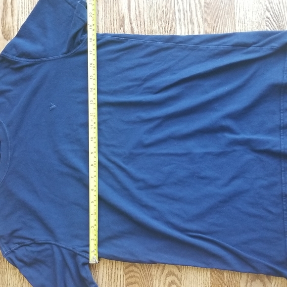 (S) American Eagle Men's Solid Navy Blue Standard Fit Super Soft Cotton T-Shirt - Picture 6 of 9